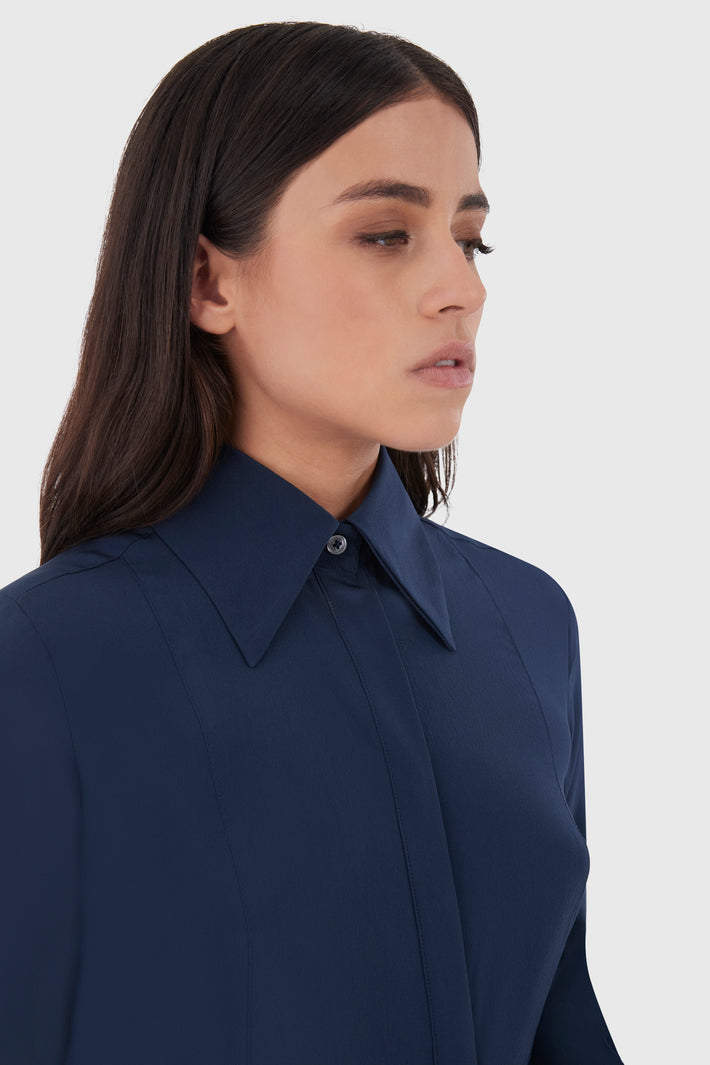 Panel Silk Blouse
