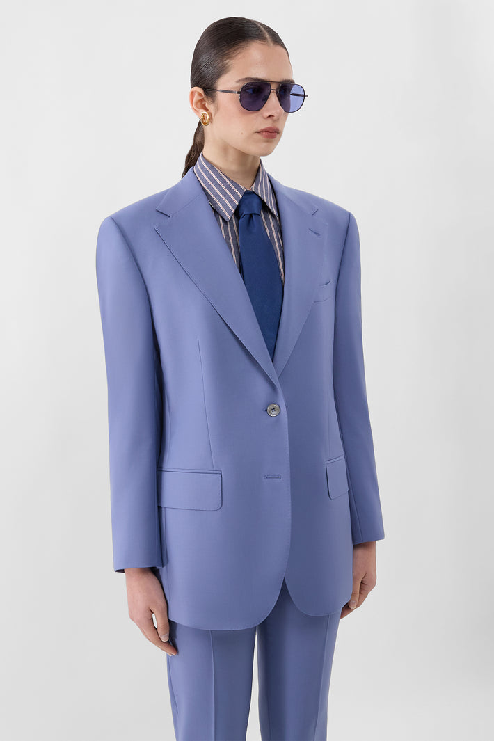 Fine Wool Oversized Blazer