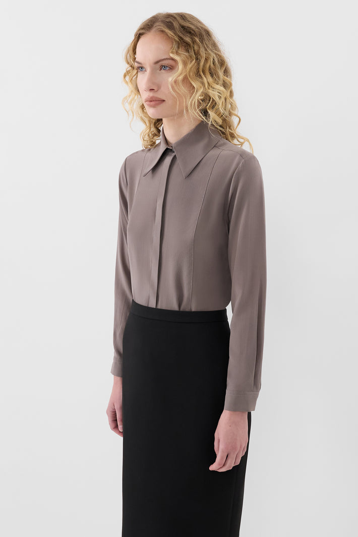 Panel Silk Blouse