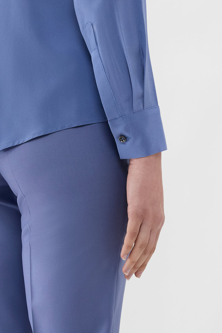 Single Pleat Silk Shirt