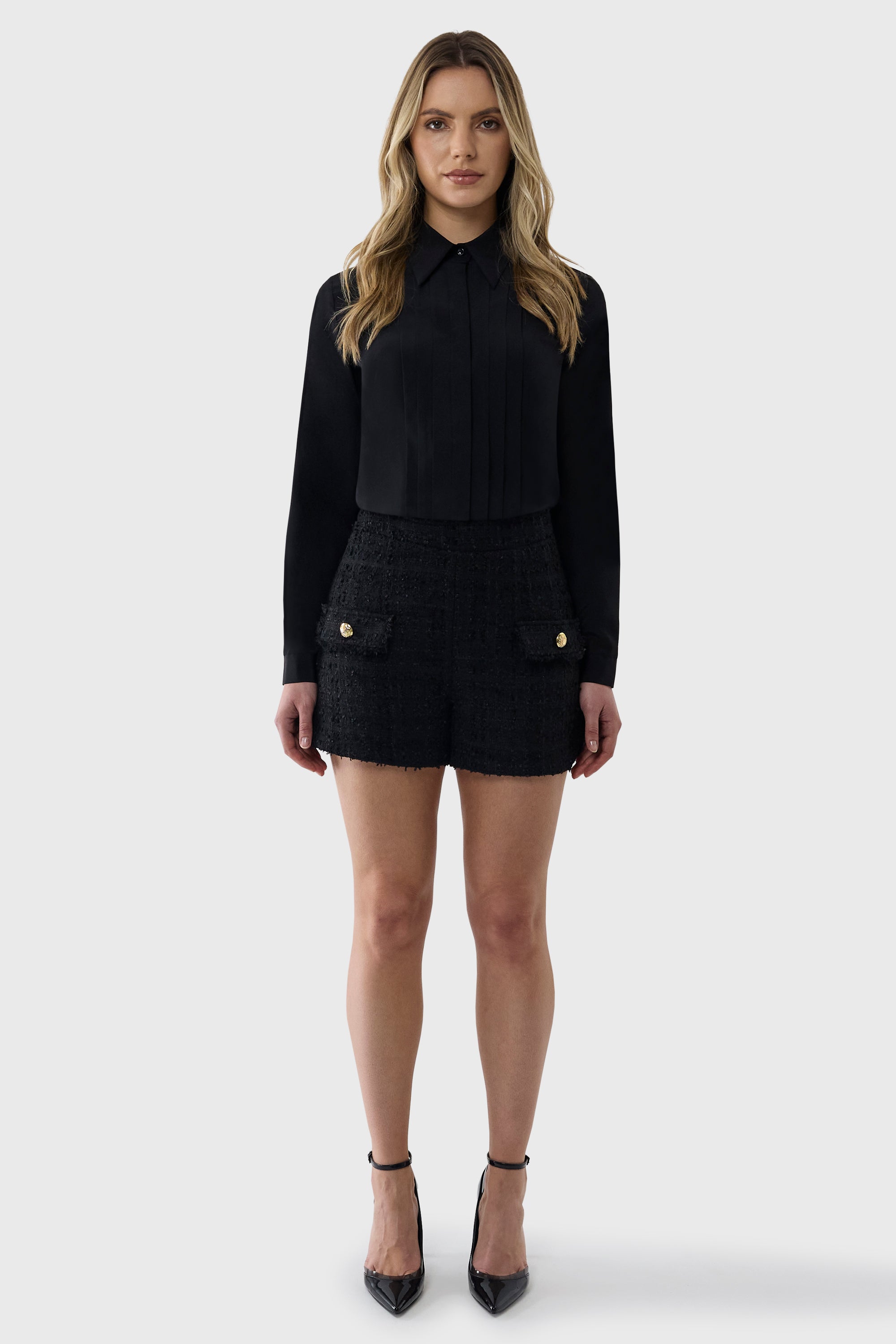 Pleated Panel Blouse