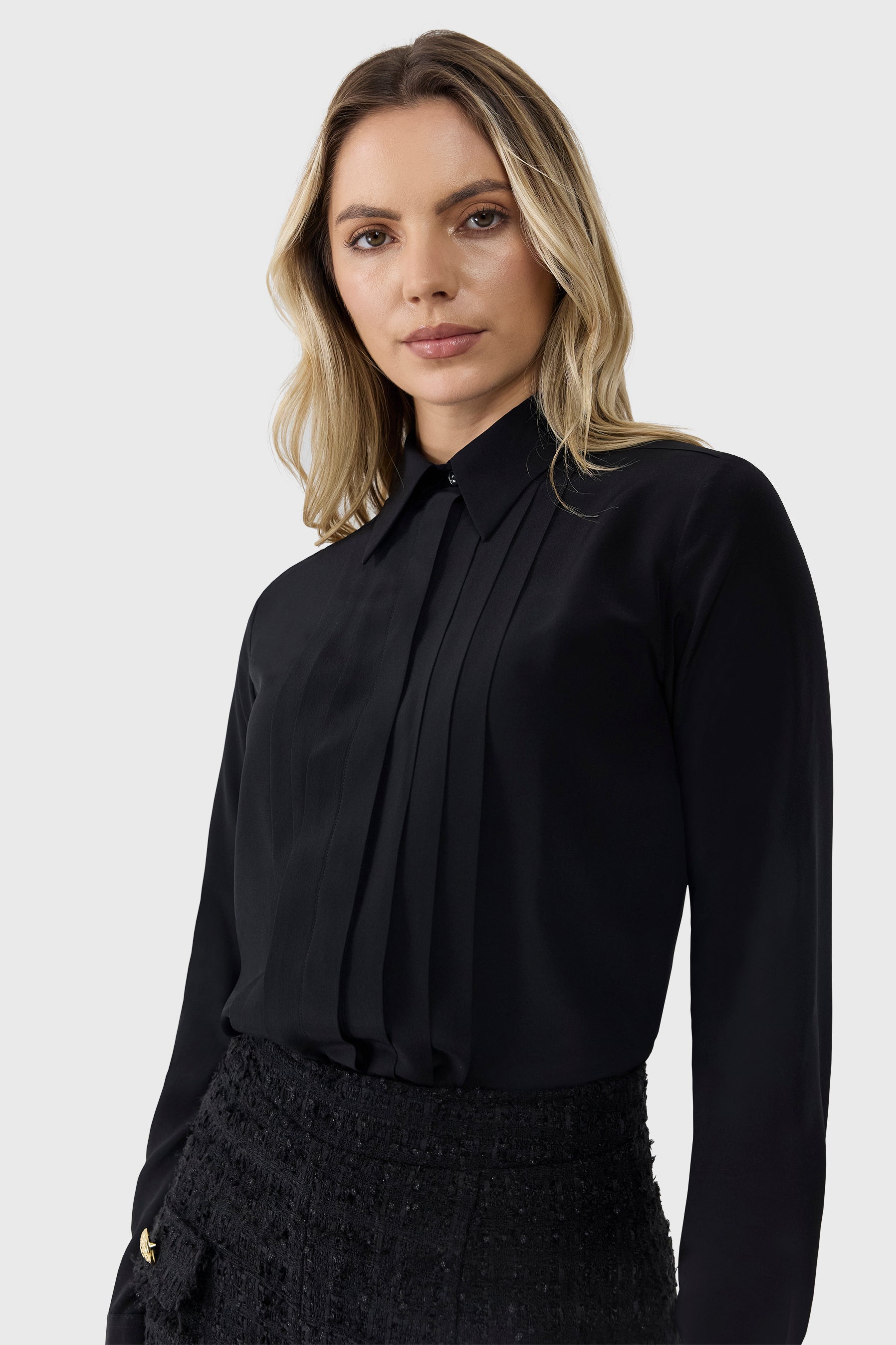 Pleated Panel Blouse