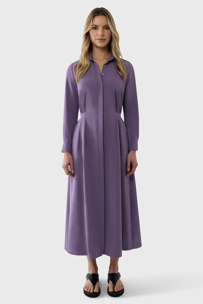 Cinched Waist Shirtdress