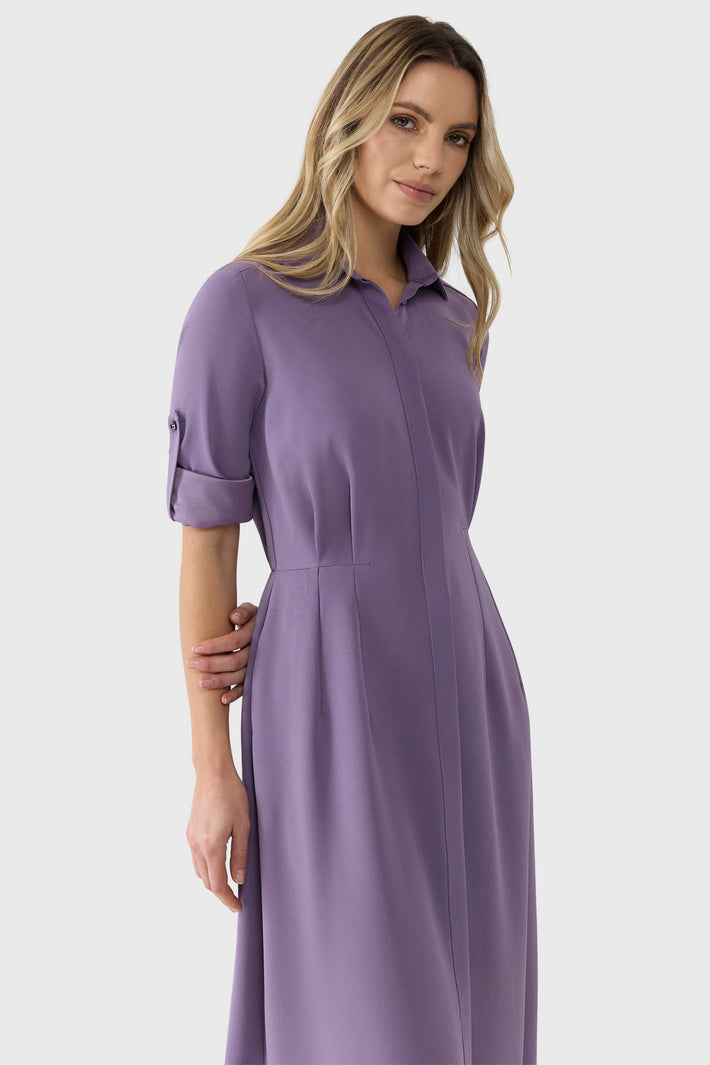 Cinched Waist Shirtdress