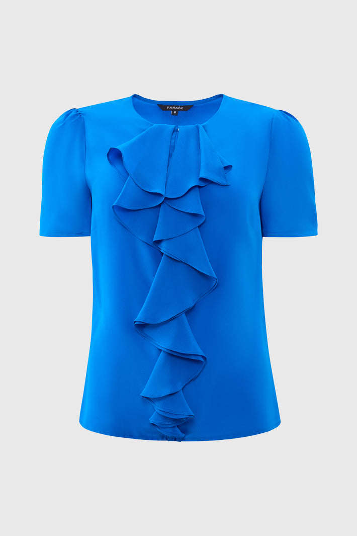 Ruffle Silk Top