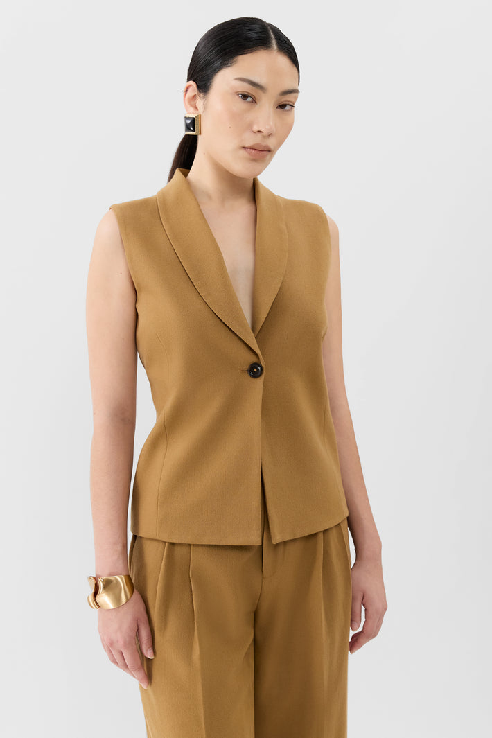 Wide Peak Lapel Waistcoat