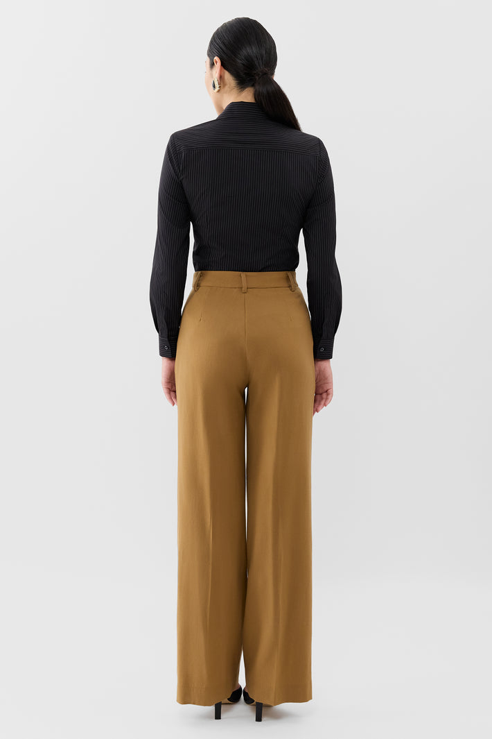 Pleated Wide Leg Trouser