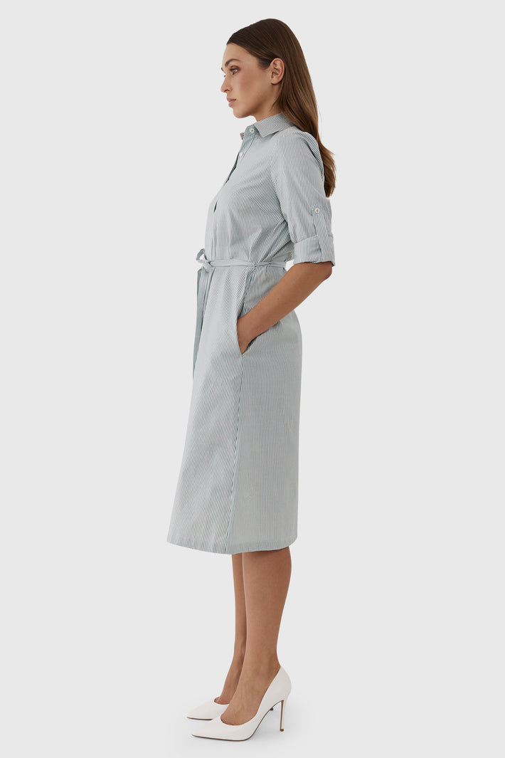 Olivia Stripe Shirtdress