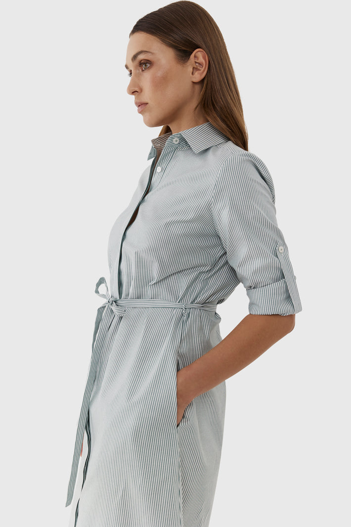 Olivia Stripe Shirtdress