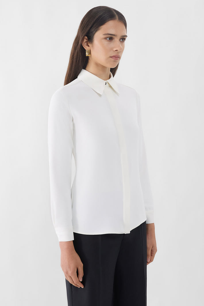 Classic Natalie Blouse - White