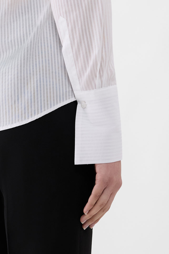 Classic Shirt Sheer Stripe
