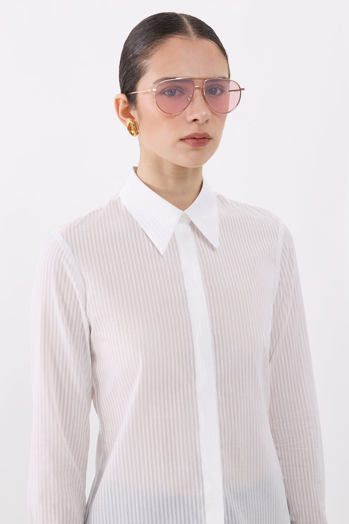 Classic Shirt Sheer Stripe