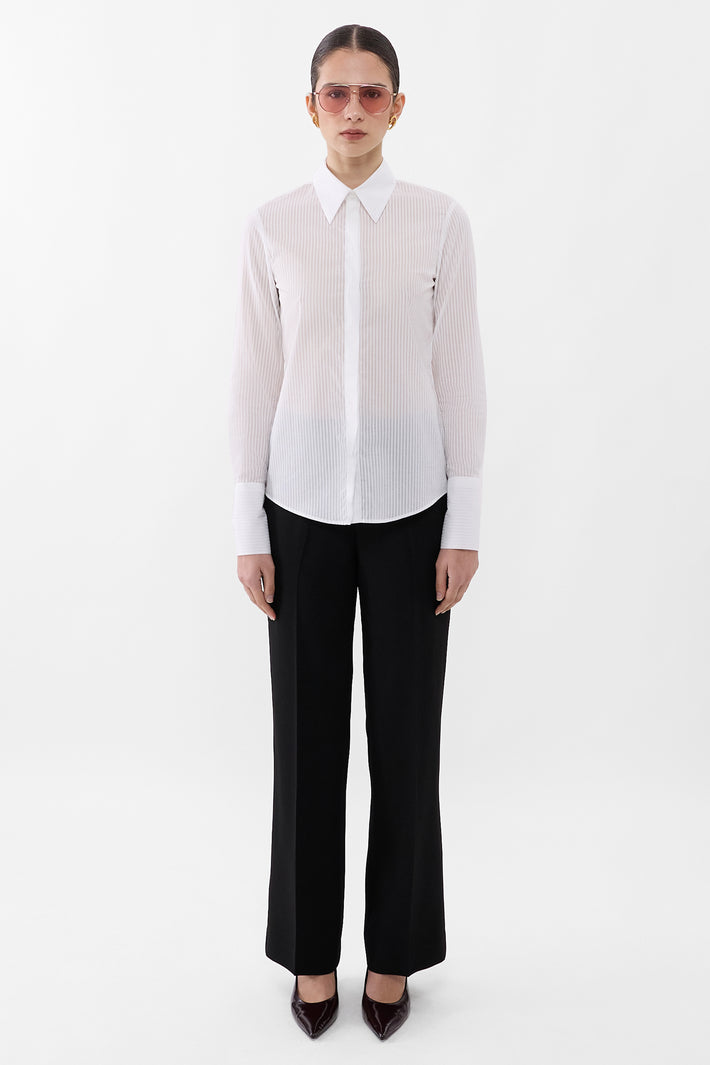Classic Shirt Sheer Stripe