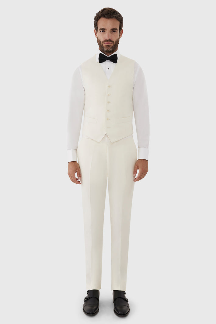 London Tuxedo Waistcoat Ivory