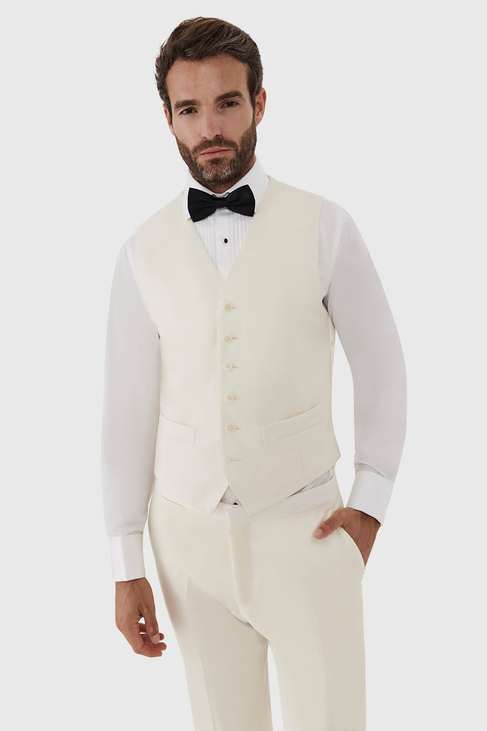 London Tuxedo Waistcoat Ivory