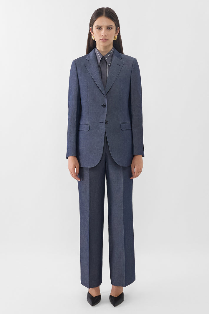 Relaxed Cotton Drill Blazer