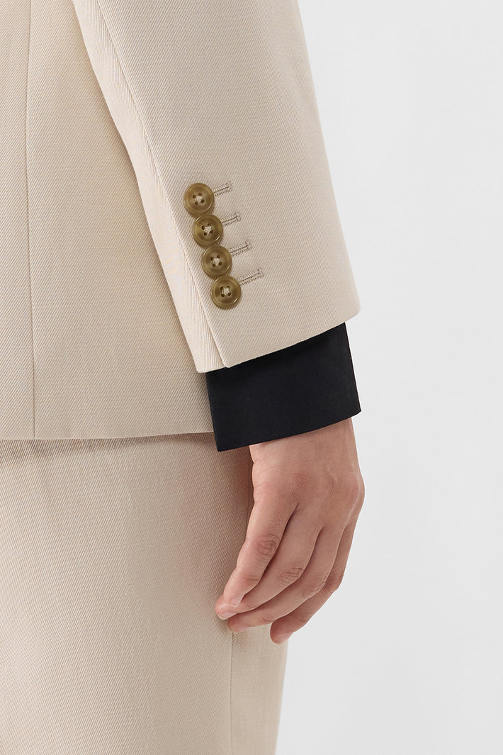 Relaxed Cotton Drill Blazer