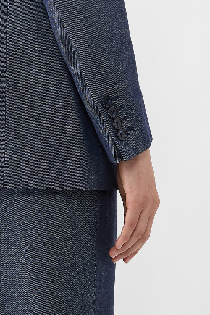 Relaxed Cotton Drill Blazer