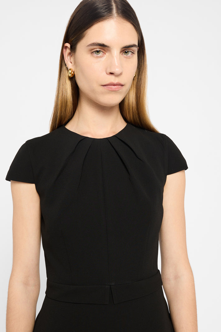 Signature Crepe Cap Sleeve Dress