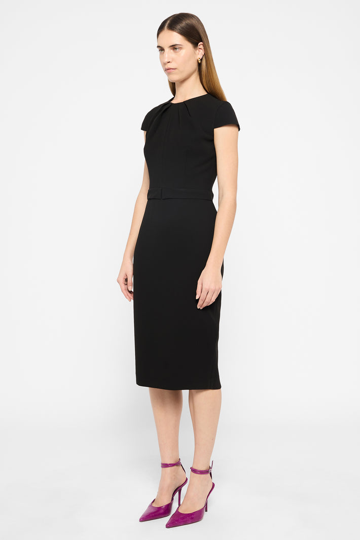 Signature Crepe Cap Sleeve Dress