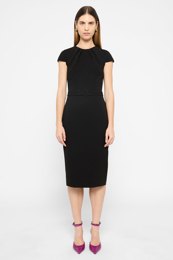 Signature Crepe Cap Sleeve Dress
