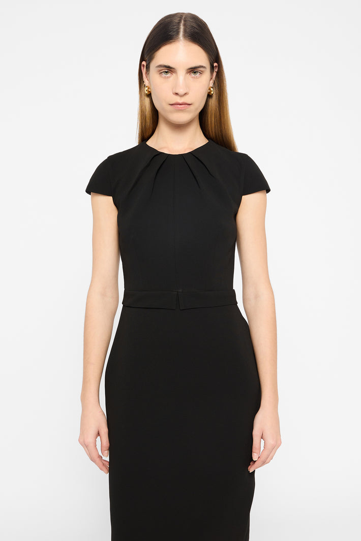 Signature Crepe Cap Sleeve Dress