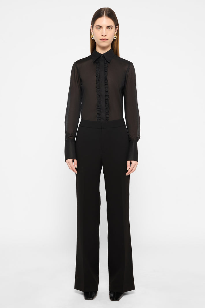 Light Sheer Ruffle Shirt