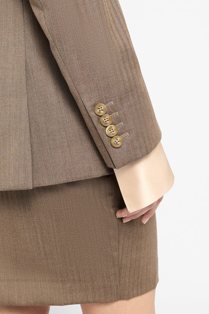 Italian Wool One Button Blazer