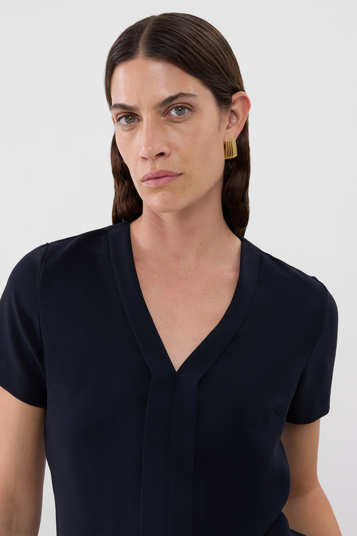 Panel V Neck Top