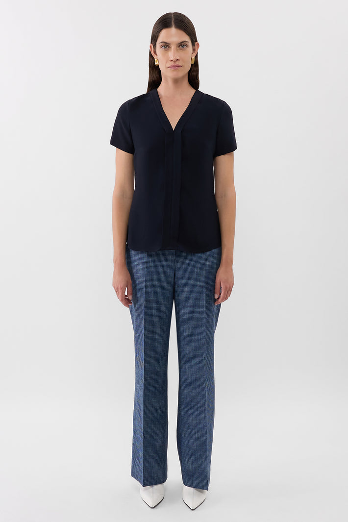 Panel V Neck Top