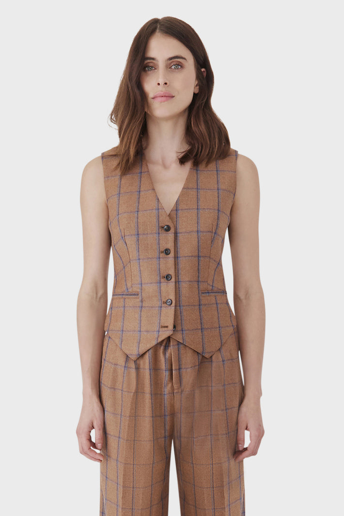 Florence Check Waistcoat