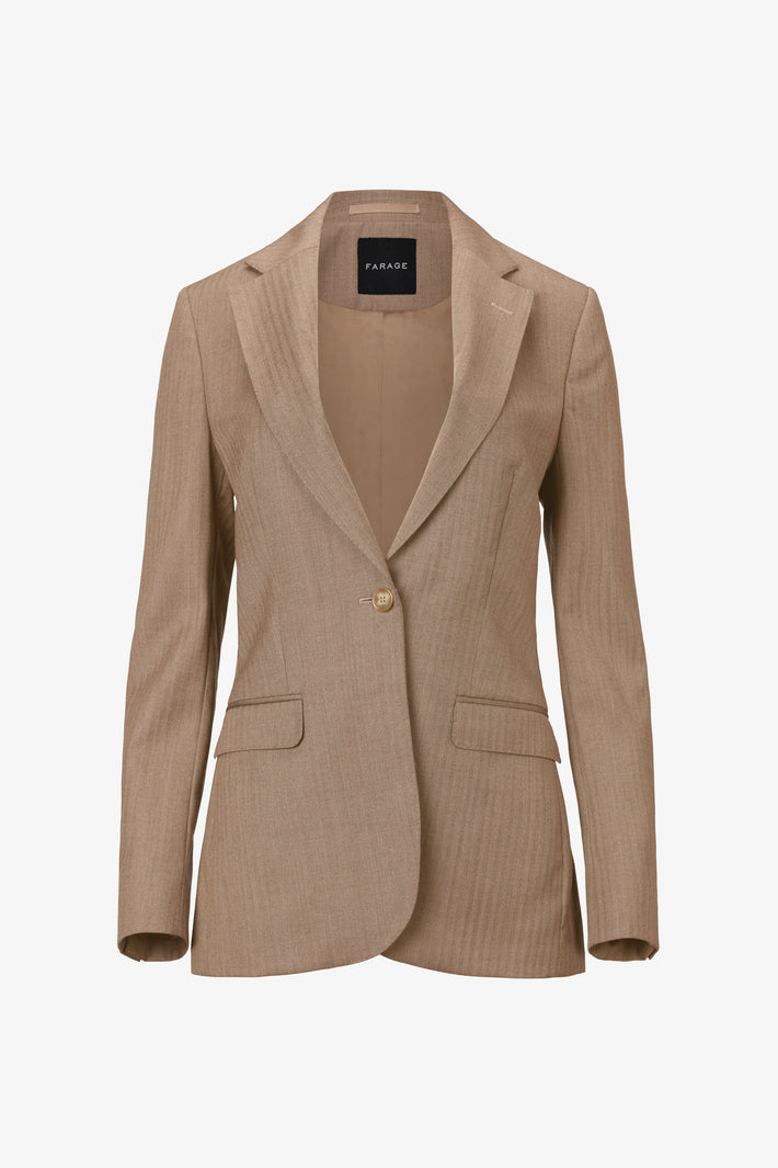 Italian Wool One Button Blazer