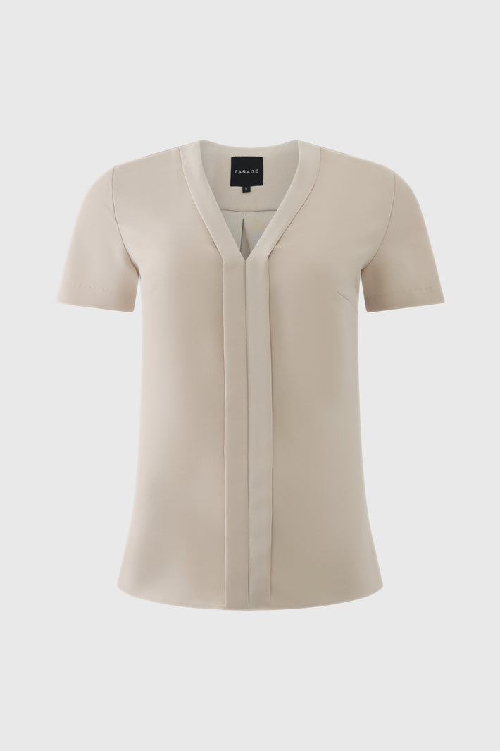 Panel V Neck Top