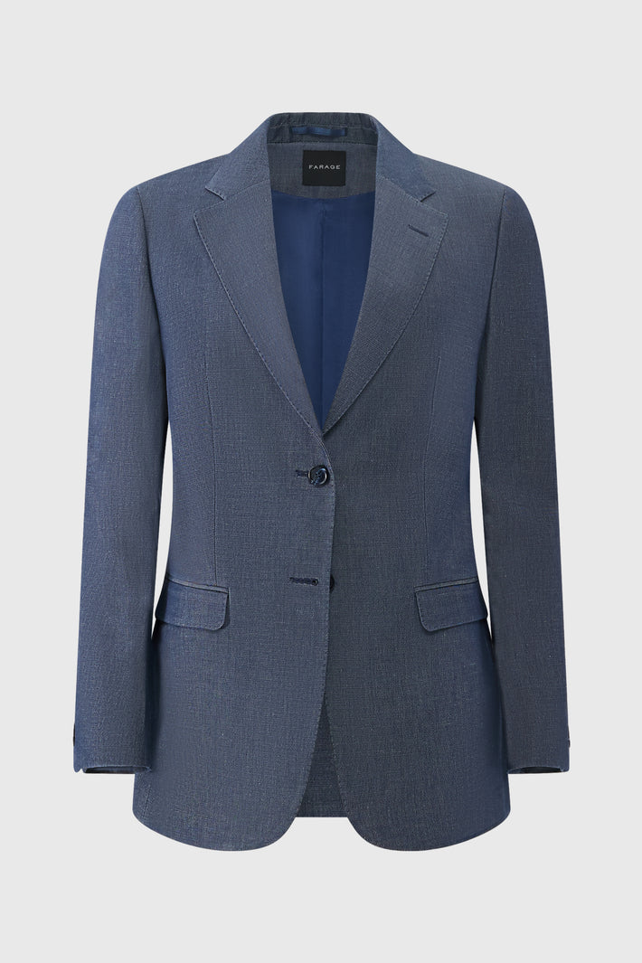 Relaxed Cotton Drill Blazer