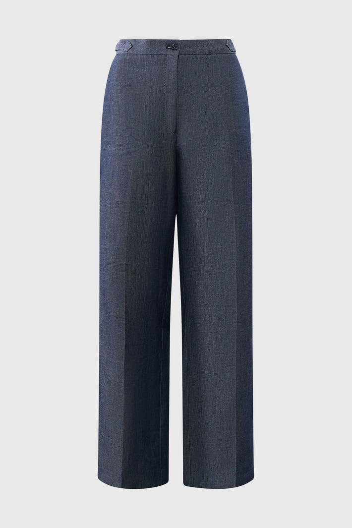 Cotton Drill Wide Leg Trouser