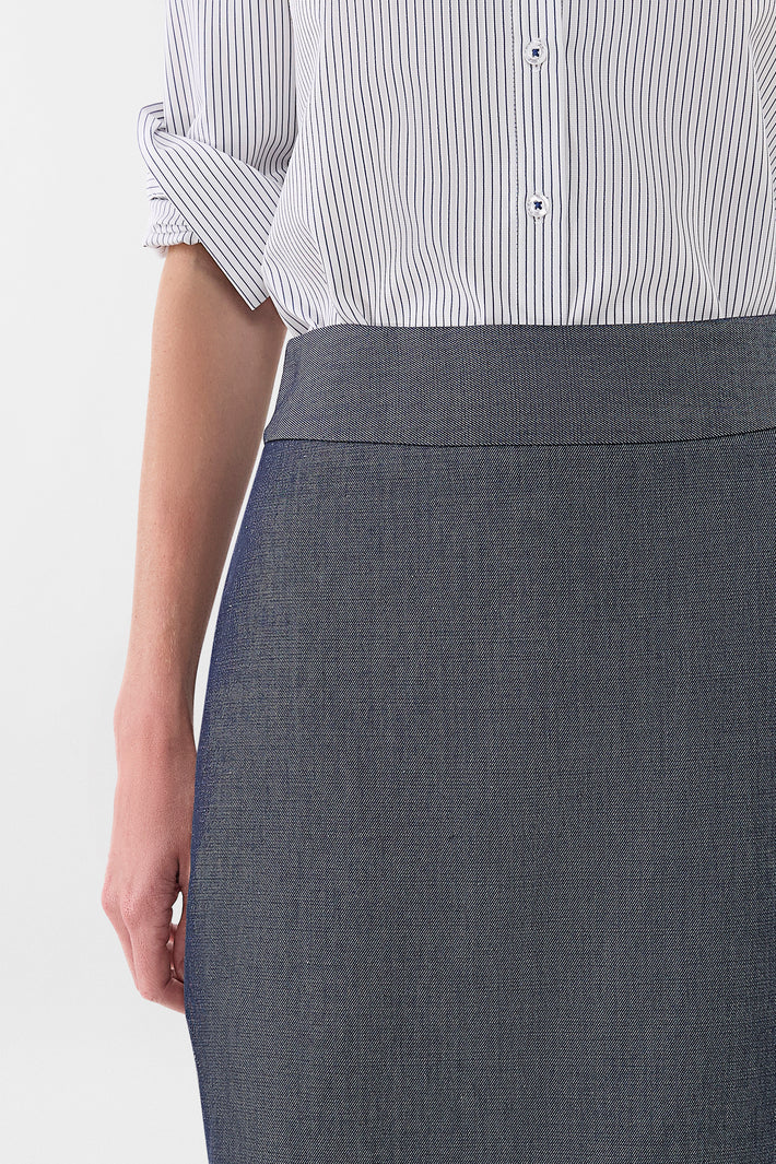 Cotton Drill Midi Skirt