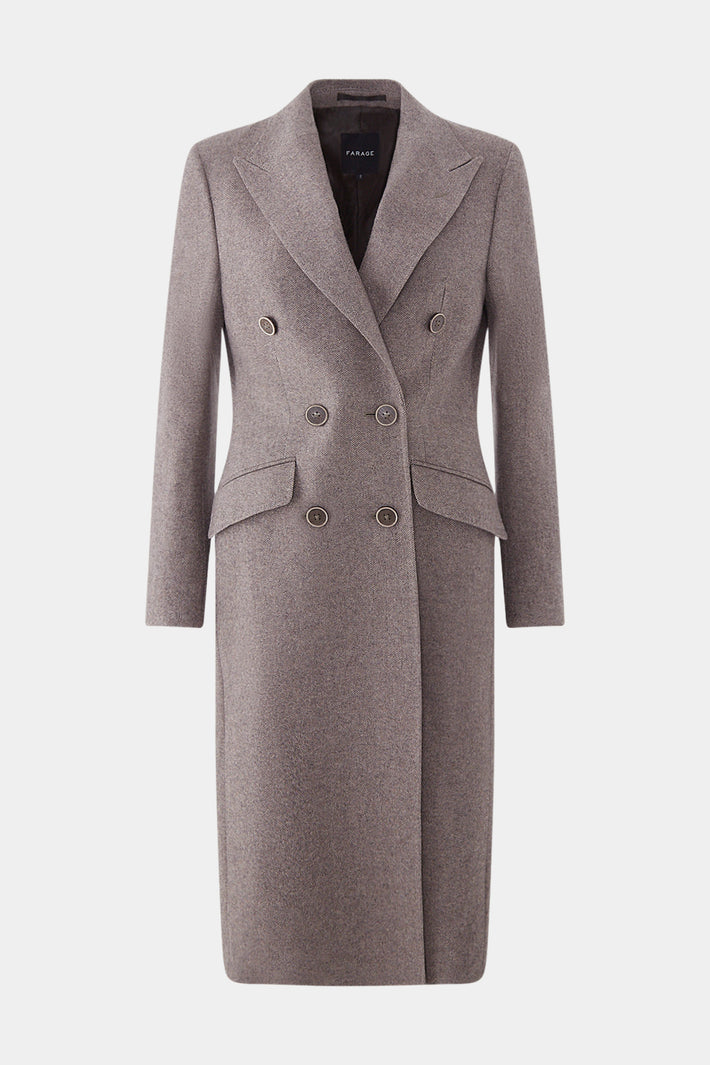 Herringbone DB Coat