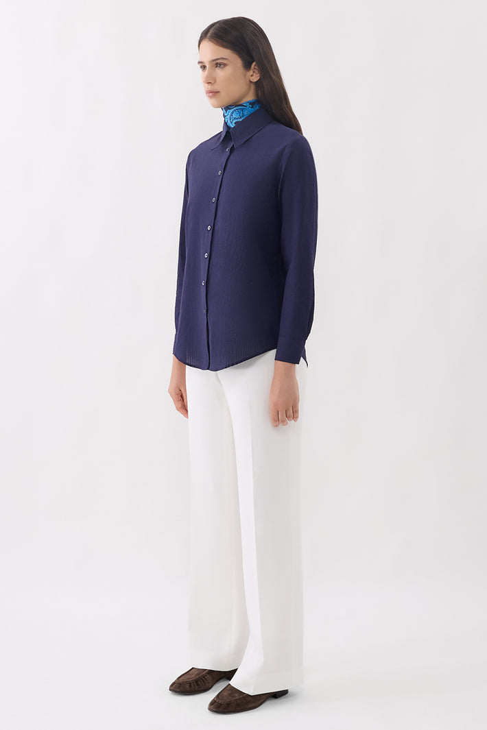 Relaxed Fit Shirt - Seersucker