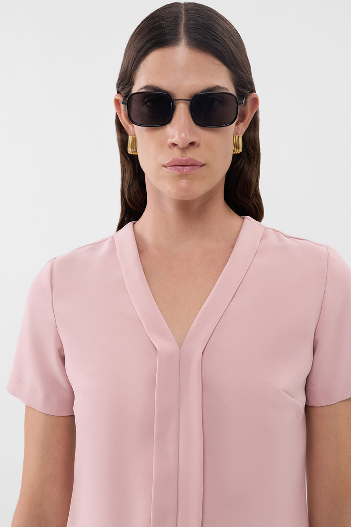 Panel V Neck Top