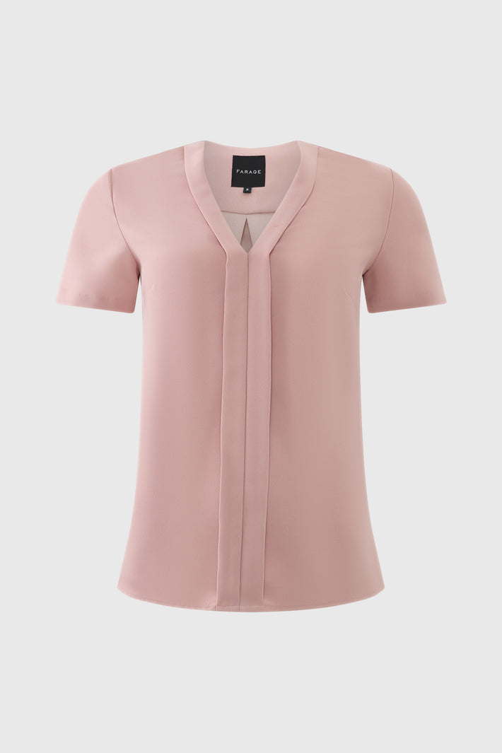 Panel V Neck Top