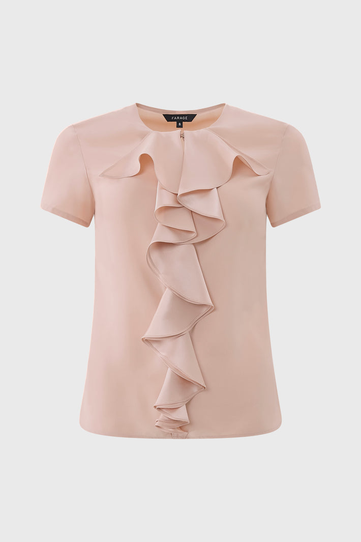 Ruffle Silk Top