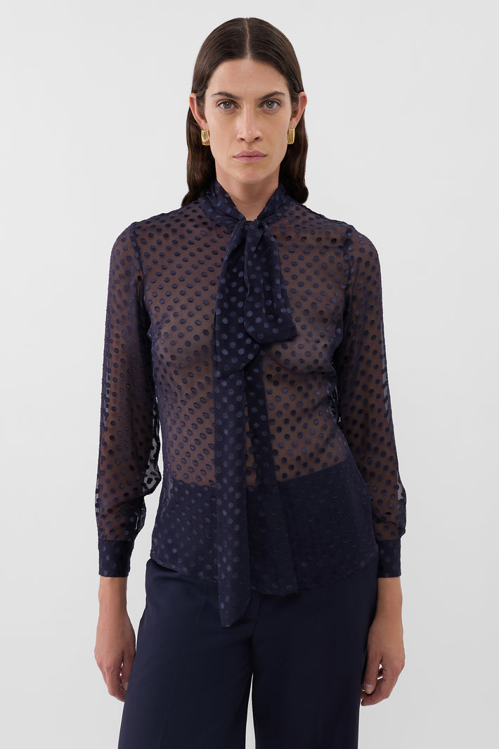 Norah Blouse Sheer Dot