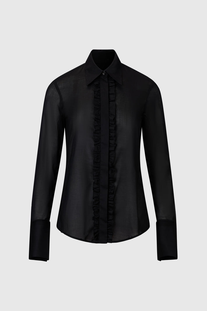 Light Sheer Ruffle Shirt
