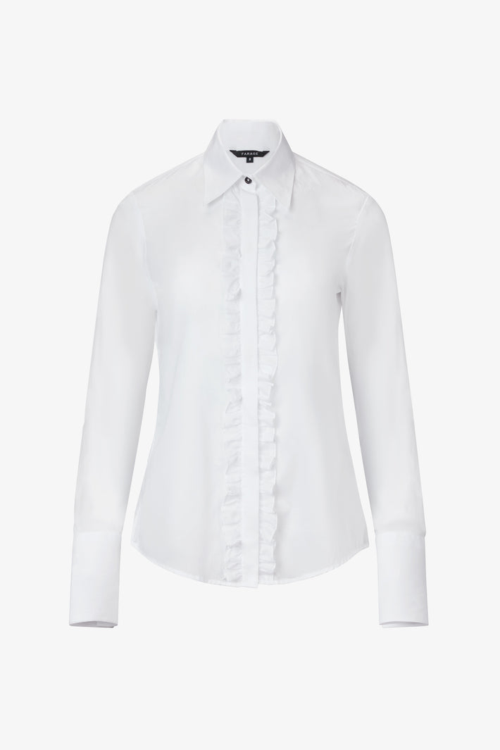 Light Sheer Ruffle Shirt
