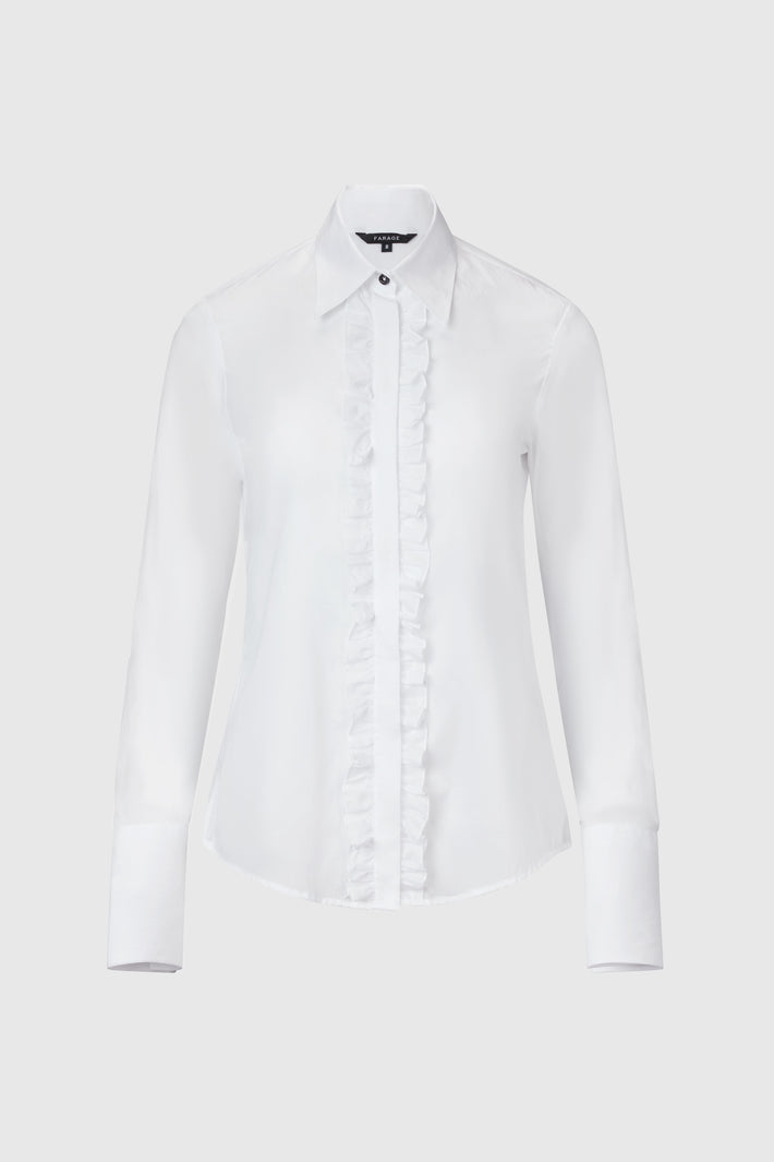 Light Sheer Ruffle Shirt