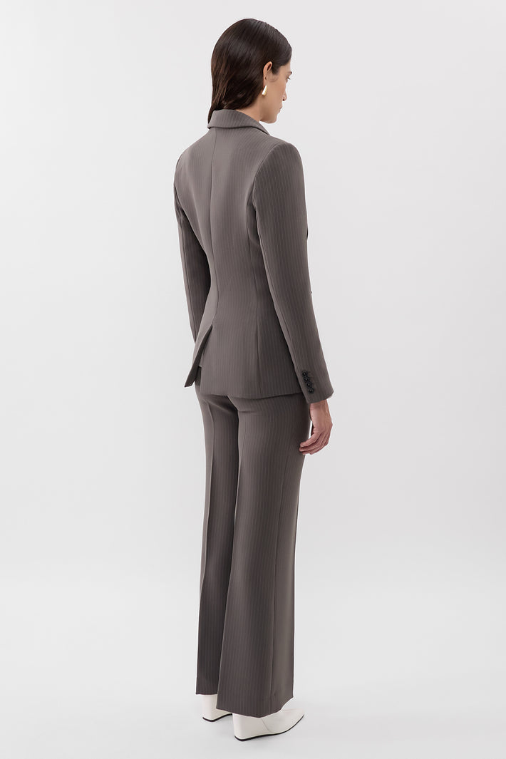 One Button Blazer Stripe