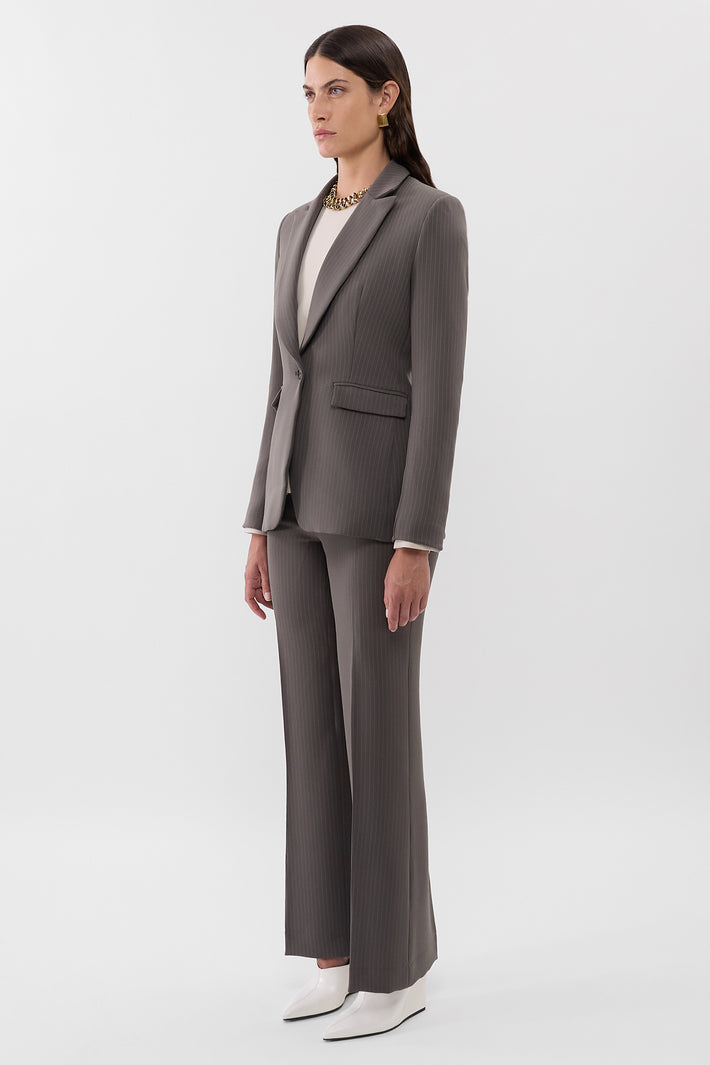 One Button Blazer Stripe