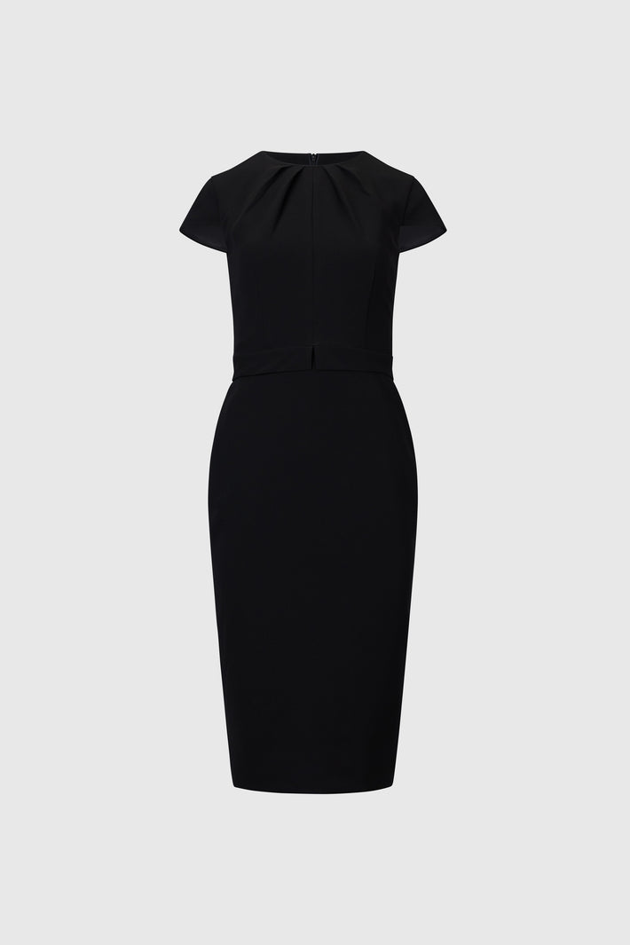 Signature Crepe Cap Sleeve Dress