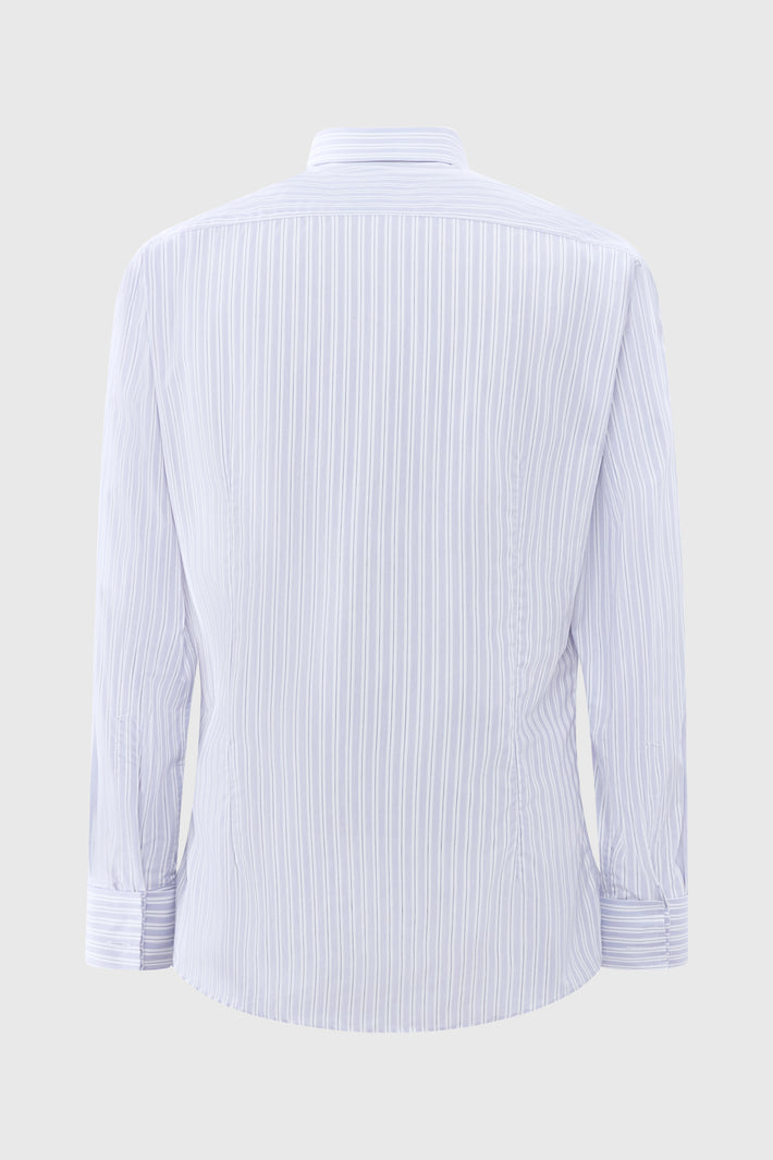 Slim fit French Cuff Shirt Albini Cotton Blue