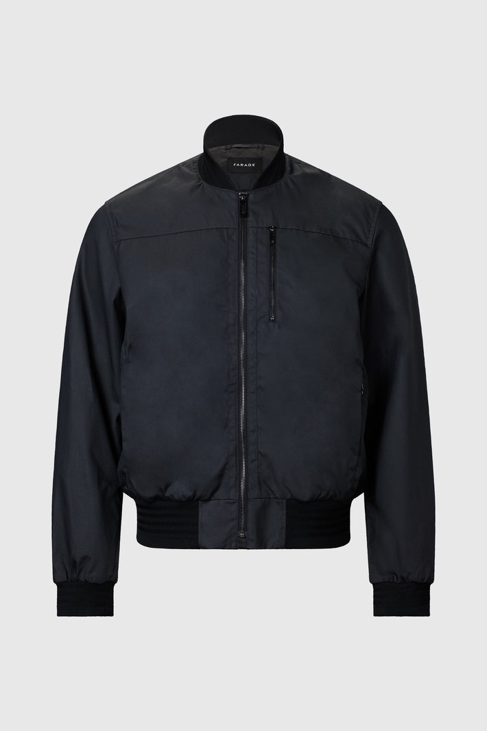 Wax Cotton Bomber Jacket